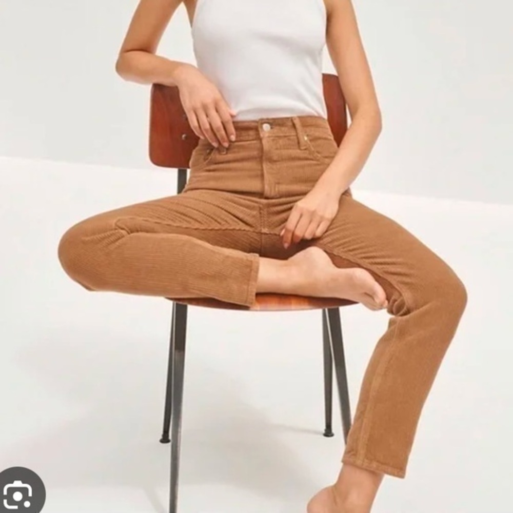 American Eagle Brown Corduroy Highrise Skinny Pants Size 2 Long
